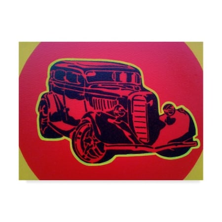 Abstract Graffiti 'Muscle Car Red' Canvas Art,24x32